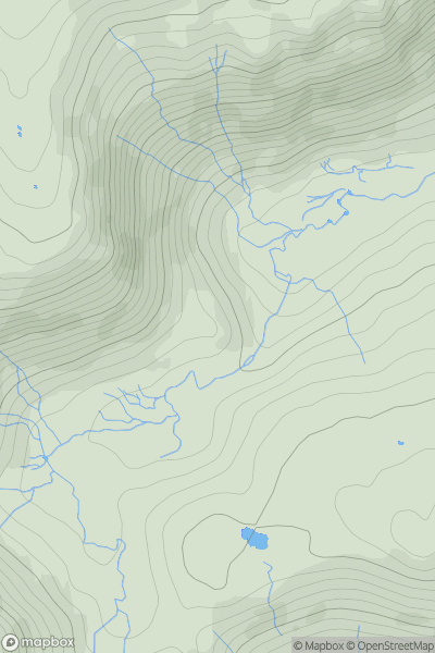 Thumbnail image for Middle How [Lake District C&W] showing contour plot for surrounding peak